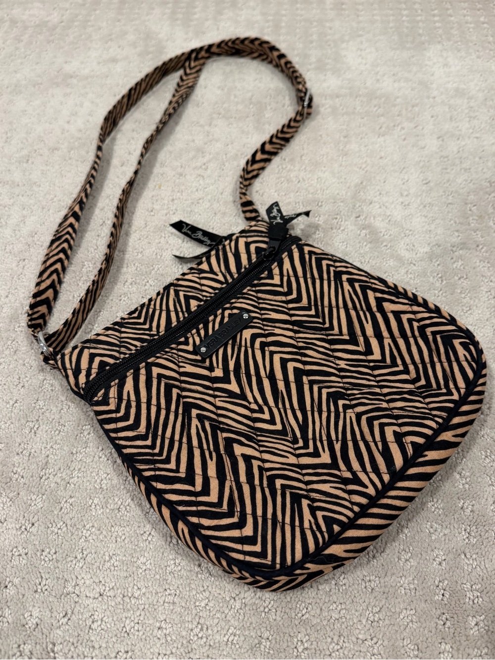 Vera Bradley Black & Tan Print Crossbody Bag